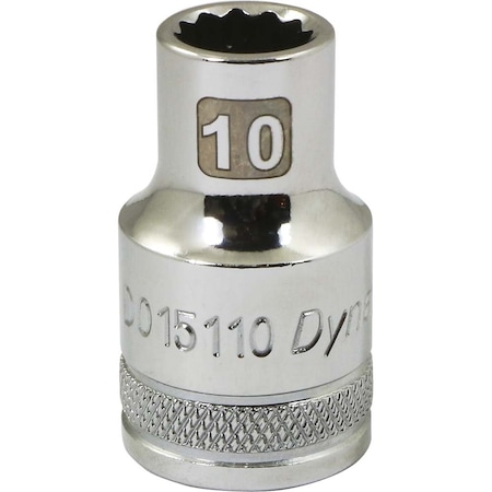 Dynamic 1/2" Drive, 10mm Metric Socket, 12 Points D015110